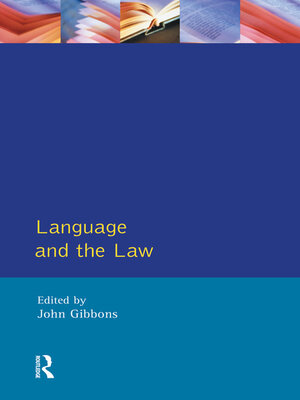 cover image of Language and the Law